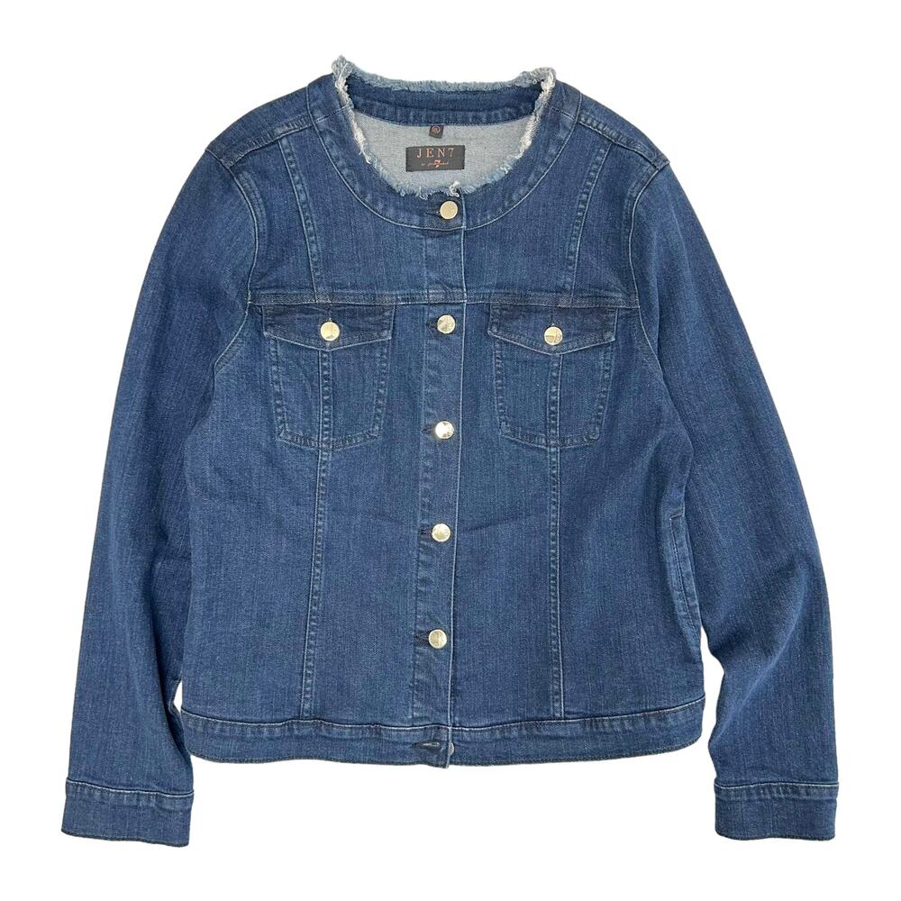 7 For All Mankind Blue Denim Jacket